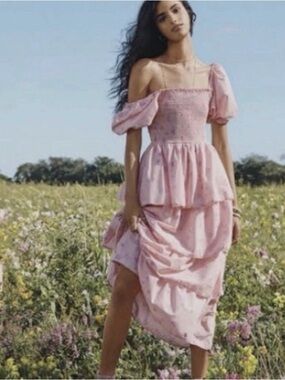 LoveShackFancy x Target Simone Smoked Tiered Maxi Floral Dress Size S